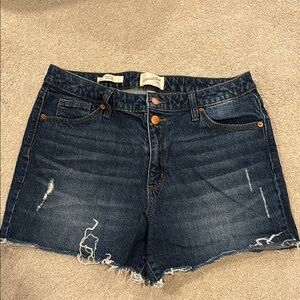 Universal Thread Blue Jean Shorts Distressed Frayed Hem
